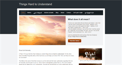 Desktop Screenshot of hardtounderstand.net
